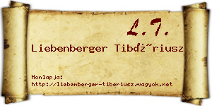 Liebenberger Tibériusz névjegykártya